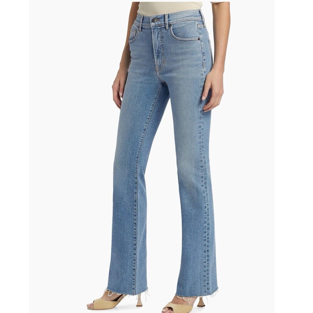 Veronica Beard Sky Blue Straight Leg Jeans